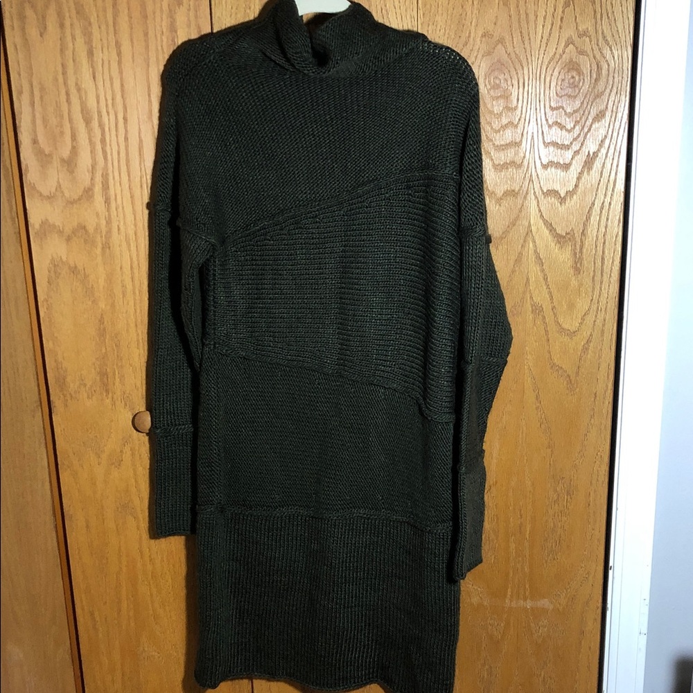 Marcella midtown olive Turtleneck Sweater Dress medium - Picture 2 of 11